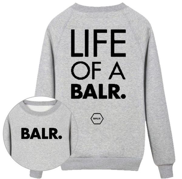 Жизнь BALR круглый воротник шеи свитер BALR хлопка с капюшоном