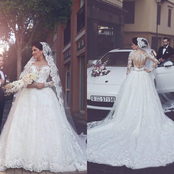 arabic 2017 new white lace appliqe long sleeve wedding dresses modest sweetheart beaded long train bridal gowns custom made en11297
arabic 2017 new white lace appliqe long sleeve wedding dresses modest sweetheart beaded long train bridal gowns custom made en11297