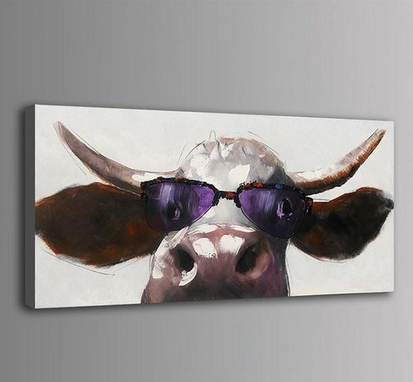 cool glass cow,pure hand painted modern wall decor cartoon animal art oil painting on canvas.customized size al
cool glass cow,pure hand painted modern wall decor cartoon animal art oil painting on canvas.customized size al