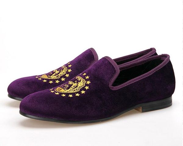 piergitar 2017 new arrival men purple color velvet shoes with delicate embroidery party and prom men dress shoes men's loafers size us, Black
piergitar 2017 new arrival men purple color velvet shoes with delicate embroidery party and prom men dress shoes men's loafers size us, Black