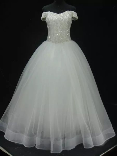 off shoulder ball gown wedding dress with short sleeves lace up 2018 beaded wedding gowns custom made, White
off shoulder ball gown wedding dress with short sleeves lace up 2018 beaded wedding gowns custom made, White