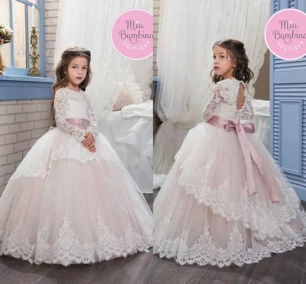 2020 sheer long sleeve jewel neck lace flower girl' dresses open back lace up ball gown tulle first communion dresses kid' forma, White;blue
2020 sheer long sleeve jewel neck lace flower girl' dresses open back lace up ball gown tulle first communion dresses kid' forma, White;blue