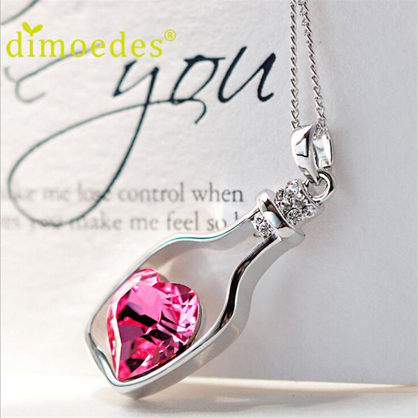 wholesale-delicate new women ladies fashion popular crystal necklace love drift bottles collares collier jewelry al22, Silver
wholesale-delicate new women ladies fashion popular crystal necklace love drift bottles collares collier jewelry al22, Silver