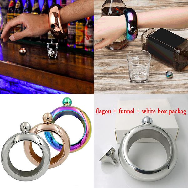 3.5oz bracelet bangle flasks stainless steel jug bracelet alcohol hip flasks funnel jewelry gift funnel bangle with funnel white box wx-c30
3.5oz bracelet bangle flasks stainless steel jug bracelet alcohol hip flasks funnel jewelry gift funnel bangle with funnel white box wx-c30