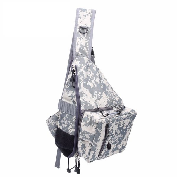 multi function fly fishing sling pack bag comfortable fishing tackle bag zippers single shoulder chest bag camouflage
multi function fly fishing sling pack bag comfortable fishing tackle bag zippers single shoulder chest bag camouflage