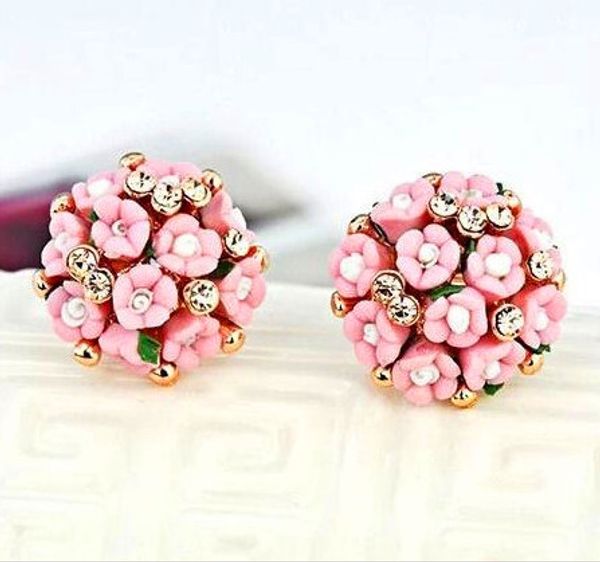 new europe and the united states ceramic flower flowers diamonds elegant temperament earrings alloy ear clip, Silver
new europe and the united states ceramic flower flowers diamonds elegant temperament earrings alloy ear clip, Silver