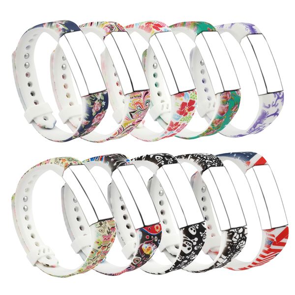 Replacement Band for Fitbit Alta, Silicone Strap with Metal Clasp, Flower Printing Design, Small Size
Replacement Band for Fitbit Alta, Silicone Strap with Metal Clasp, Flower Printing Design, Small Size