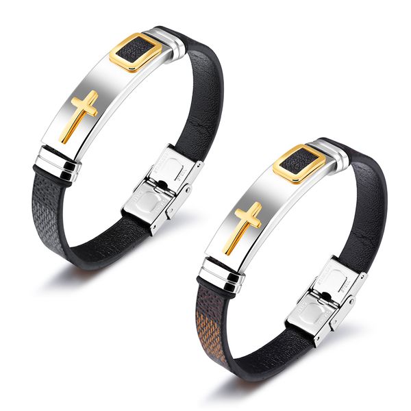 stainless steel cross cuff bracelet men black / brown pu leather charm bangles bracelets fashion jewelry xmas gift for son boyfriend teens
stainless steel cross cuff bracelet men black / brown pu leather charm bangles bracelets fashion jewelry xmas gift for son boyfriend teens