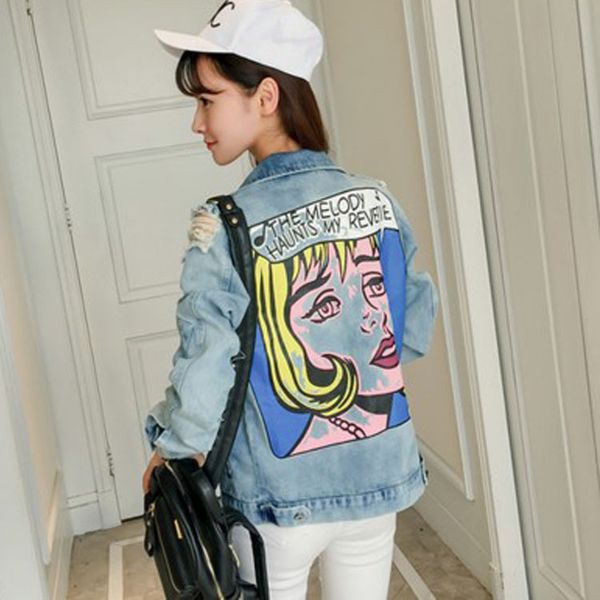 wholesale- 2016 women jeans jackets short 2016 spring autumn long sleeve denim coat ripped for women clothing chaquetas mujer, Black;brown
wholesale- 2016 women jeans jackets short 2016 spring autumn long sleeve denim coat ripped for women clothing chaquetas mujer, Black;brown