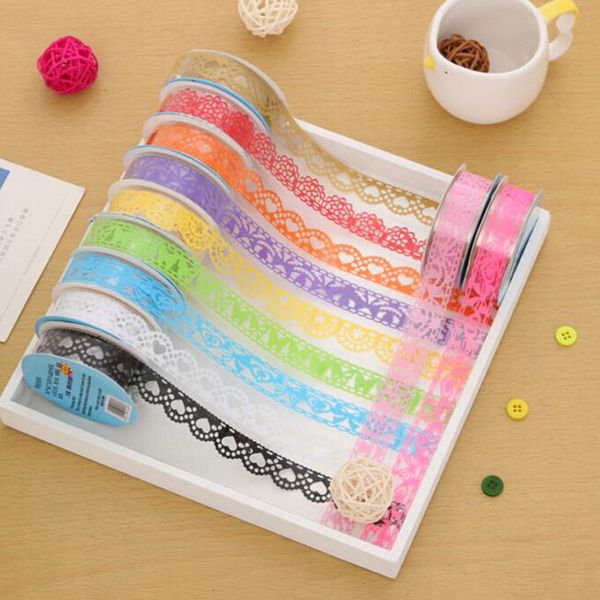 wholesale- 2016 1pcs lace tape decoration roll candy colors diy washi decorative sticky paper masking tape self adhesive tape scrapbook ta
wholesale- 2016 1pcs lace tape decoration roll candy colors diy washi decorative sticky paper masking tape self adhesive tape scrapbook ta