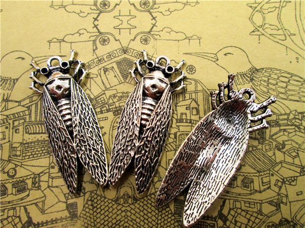 24pcs--cicadas insect charms, antique tibetan silver cicadas insect charm pendants, bug charms 16x37mm, Bronze;silver
24pcs--cicadas insect charms, antique tibetan silver cicadas insect charm pendants, bug charms 16x37mm, Bronze;silver