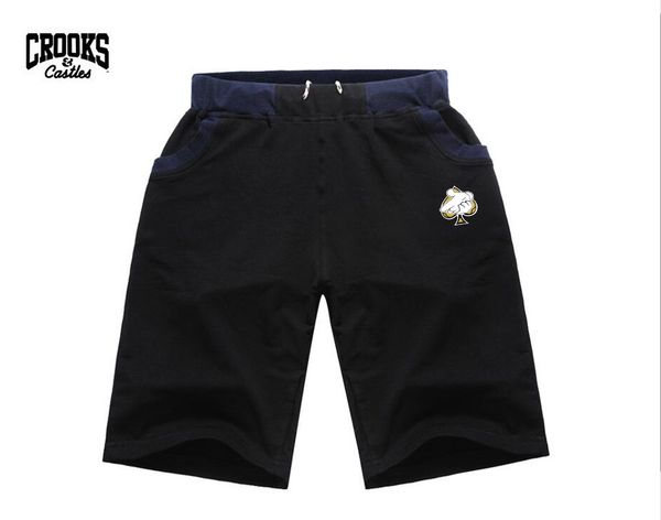 m5520 2017 new style crooks and castles fashion mens cotton shorts elastic waist casual knee length, White;black
m5520 2017 new style crooks and castles fashion mens cotton shorts elastic waist casual knee length, White;black