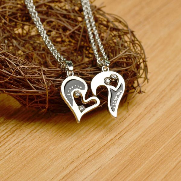 new broken heart necklaces fashion 2 part crystal friends i love you pendants jewelry gift for friends, Silver
new broken heart necklaces fashion 2 part crystal friends i love you pendants jewelry gift for friends, Silver