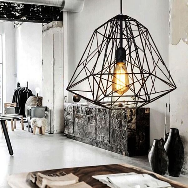 vintage industrial style metal cage pendant light chandelier lights living room bar loft pendant lamp black/white
vintage industrial style metal cage pendant light chandelier lights living room bar loft pendant lamp black/white
