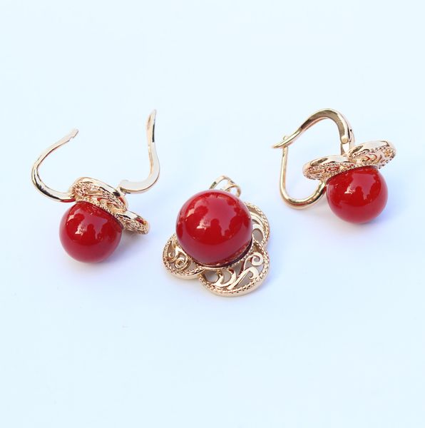 fashion red coral ball shape perfect earrings + pendant & necklace women wedding & engagement / birthday jewelry set 11 g, Silver
fashion red coral ball shape perfect earrings + pendant & necklace women wedding & engagement / birthday jewelry set 11 g, Silver