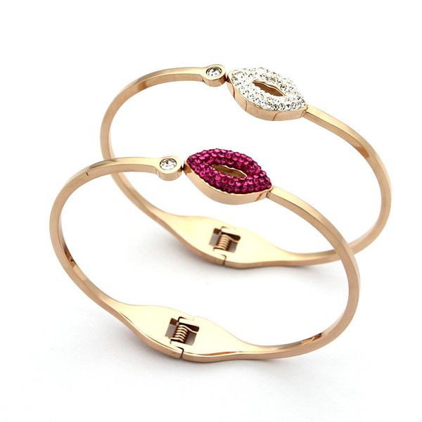 jewelry wholesale diamond bracelet full lips single spring opening drill bracelet 18k rose gold diamond red lips bracelet, Black
jewelry wholesale diamond bracelet full lips single spring opening drill bracelet 18k rose gold diamond red lips bracelet, Black