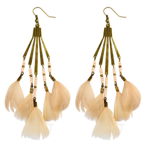 idealway 2 colors bohemian antique bronze resin beaded feather tassel dangle long earrings for women jewelry, Silver
idealway 2 colors bohemian antique bronze resin beaded feather tassel dangle long earrings for women jewelry, Silver