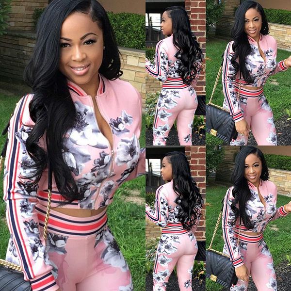 Women Hoodies Zipper Up Pink Print Floral Set Fashion Street Women Tops + Long Pants 2 Pieces
Women Hoodies Zipper Up Pink Print Floral Set Fashion Street Women Tops + Long Pants 2 Pieces