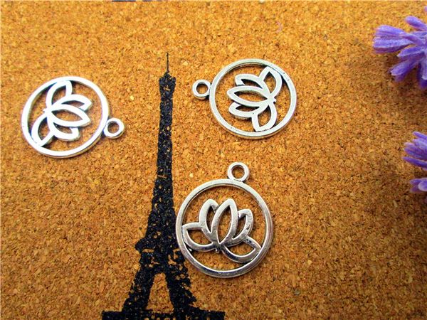 60pcs--lotus flower charms, antique tibetan silver 2 sided lotus flower charm pendants 24x20mm, Bronze;silver
60pcs--lotus flower charms, antique tibetan silver 2 sided lotus flower charm pendants 24x20mm, Bronze;silver