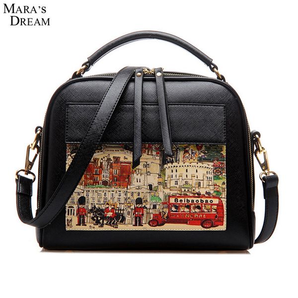 wholesale- mara's dream women bag pu leather casual oil picture pattern double zippers women shoulder crossbody bag fashion female tote
wholesale- mara's dream women bag pu leather casual oil picture pattern double zippers women shoulder crossbody bag fashion female tote