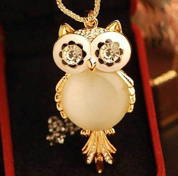 wholesale-new (mix order) fashion jewelry cute big opal owl pendant necklace long chain n821, Silver
wholesale-new (mix order) fashion jewelry cute big opal owl pendant necklace long chain n821, Silver