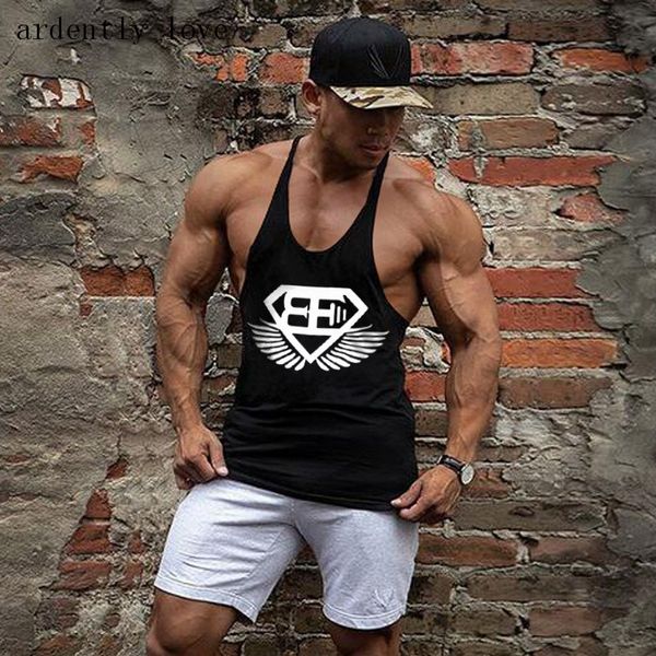 

wholesale- 2017 in the year of the vest men stringer loa bodybuilding muscle shirt vest cotton sweatshirt body engineers brand, White;black