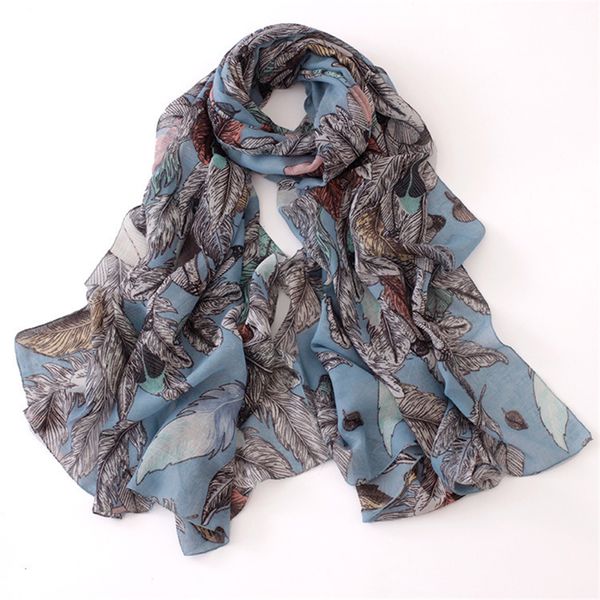 wholesale-new 2016 fashion feather print scarf women shawls and scarves female luxury winter long scarf shawl, Blue;gray
wholesale-new 2016 fashion feather print scarf women shawls and scarves female luxury winter long scarf shawl, Blue;gray