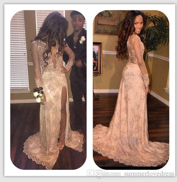 2k17 lace mermaid prom dresses illusion long sleeves sparkling lace split black girl prom gowns evening party
2k17 lace mermaid prom dresses illusion long sleeves sparkling lace split black girl prom gowns evening party