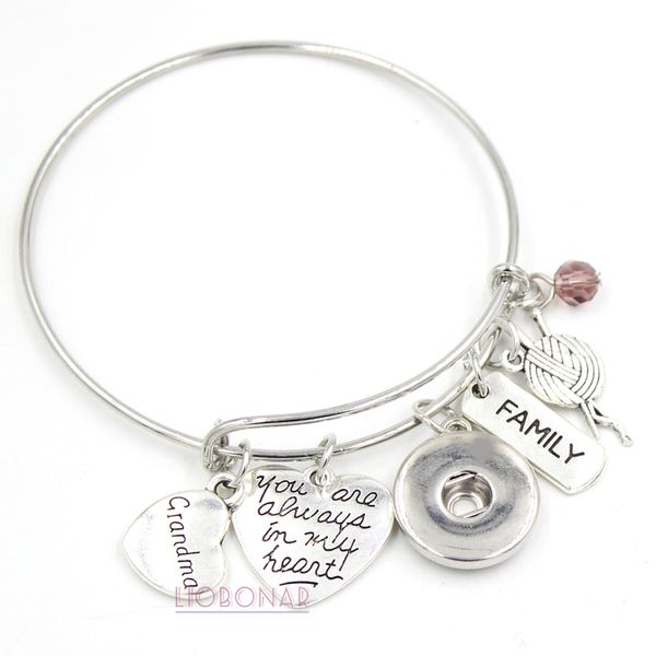 wholesale snap jewelry adjustable expandable wire bangle memorial grandma charm bracelet snap button bracelets for family grandma gift, Golden;silver
wholesale snap jewelry adjustable expandable wire bangle memorial grandma charm bracelet snap button bracelets for family grandma gift, Golden;silver