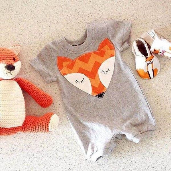 wholesale- 2016 cute newborn baby boys girls fox romper jumpsuit bodysuit cotton outfits, White
wholesale- 2016 cute newborn baby boys girls fox romper jumpsuit bodysuit cotton outfits, White