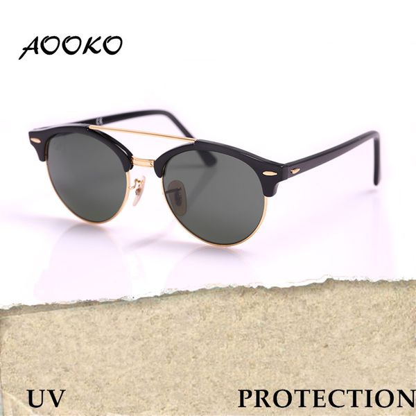 aooko brand club uv protection sunglasses round men sun glasses women outdoor retro double bridge sunglass gafas de sol 51mm, White;black
aooko brand club uv protection sunglasses round men sun glasses women outdoor retro double bridge sunglass gafas de sol 51mm, White;black