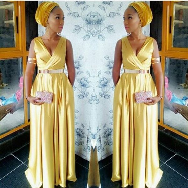 elegant african gold evening dresses long a-line sashes deep v-neck prom gowns dress for the degree formal dresses floor length prom dress, Black;red
elegant african gold evening dresses long a-line sashes deep v-neck prom gowns dress for the degree formal dresses floor length prom dress, Black;red