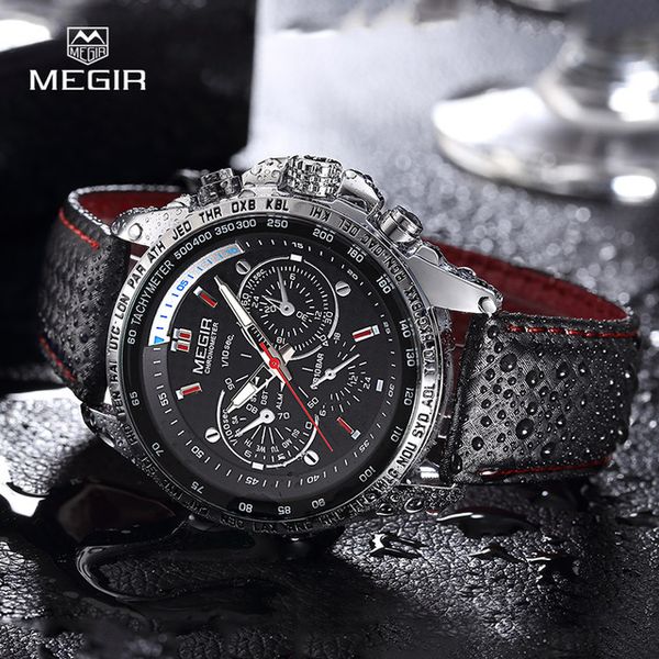 megir fashion man's quartz wristwatch brand waterproof leather watches for mencasual black watch sports watch for male 1010 with lumino, Slivery;brown
megir fashion man's quartz wristwatch brand waterproof leather watches for mencasual black watch sports watch for male 1010 with lumino, Slivery;brown