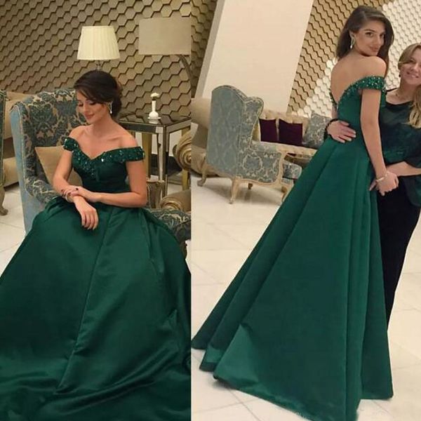 off the shoulder a line prom dress dark green beads crystals appliqued open back evening gowns custom made, Black
off the shoulder a line prom dress dark green beads crystals appliqued open back evening gowns custom made, Black