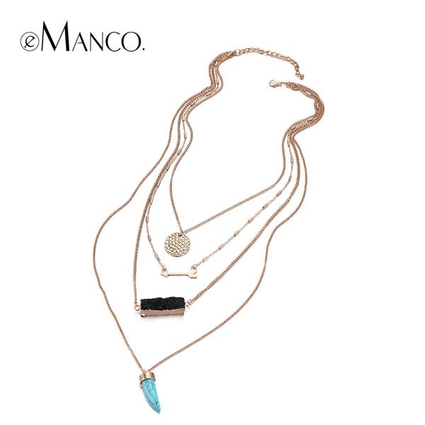wholesale-emanco fashion exquisite multi layers geometric chains necklaces & pendant women resin turquoise gold plated accessories jewelry, Silver
wholesale-emanco fashion exquisite multi layers geometric chains necklaces & pendant women resin turquoise gold plated accessories jewelry, Silver