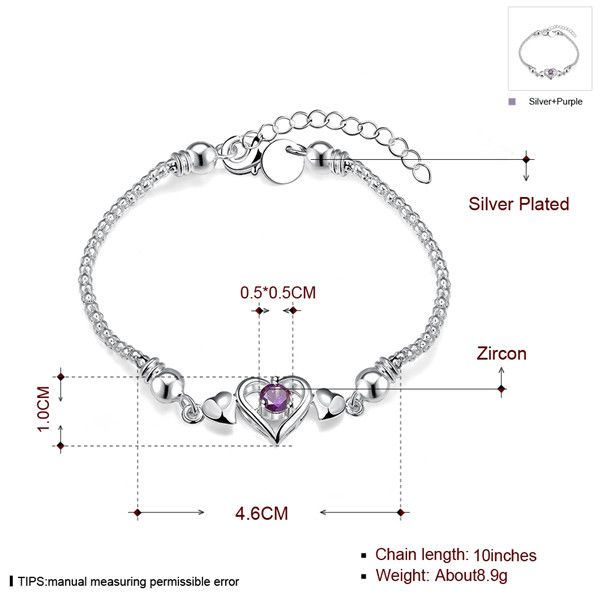 brand new heart-shaped diamond beads plate 925 silver charm bracelet 22.5cm emb383,women's sterling silver plated jewelry bracelet, White
brand new heart-shaped diamond beads plate 925 silver charm bracelet 22.5cm emb383,women's sterling silver plated jewelry bracelet, White