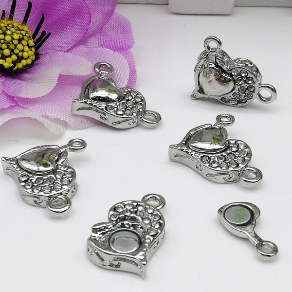 10 pcs heart drill metal silver bracelet with magnetic buckle 22 16 mm diy necklace magnetic connection buckle, Blue;slivery
10 pcs heart drill metal silver bracelet with magnetic buckle 22 16 mm diy necklace magnetic connection buckle, Blue;slivery
