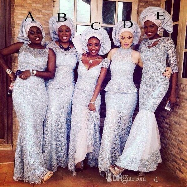 south african mermaid lace bridesmaid dresses saudi arabic 5 styles evening gowns long plus size custom made party dresses, White;pink
south african mermaid lace bridesmaid dresses saudi arabic 5 styles evening gowns long plus size custom made party dresses, White;pink