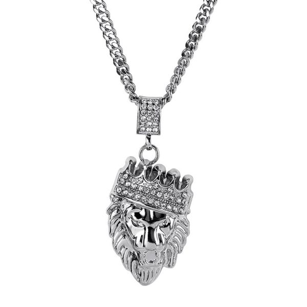 fashion men rock hip hop lion head necklace iced out american star male full rhinestone big pendant jewelry long chain for men, Silver
fashion men rock hip hop lion head necklace iced out american star male full rhinestone big pendant jewelry long chain for men, Silver