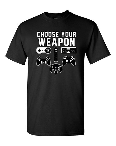 choose your weapon gaming console gamer funny dt t-shirt tee cool novelty funny tshirt style men printed fashion tee, White;black
choose your weapon gaming console gamer funny dt t-shirt tee cool novelty funny tshirt style men printed fashion tee, White;black