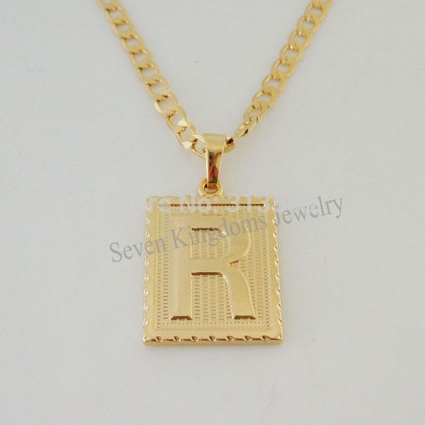 wholesale-min order 10$/ 18k yellow gold overlay filled brass 24" cuban necklace&letter r initial pendant/great gift, Silver
wholesale-min order 10$/ 18k yellow gold overlay filled brass 24" cuban necklace&letter r initial pendant/great gift, Silver