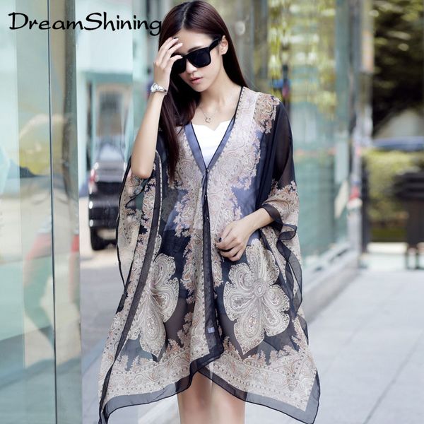 wholesale- blouse fashion print pattern chiffon women's bat sleeve shirt long beach towel female scarves magica cape, Blue;gray
wholesale- blouse fashion print pattern chiffon women's bat sleeve shirt long beach towel female scarves magica cape, Blue;gray