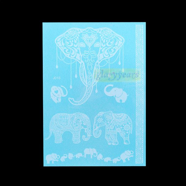wholesale- 1pc flash metallic waterproof tattoo women white ink henna lace wj018 elephant wedding bridal henna temporary tattoo sticker
wholesale- 1pc flash metallic waterproof tattoo women white ink henna lace wj018 elephant wedding bridal henna temporary tattoo sticker