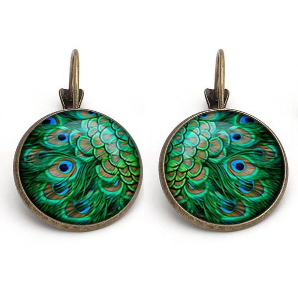 Peacock Feather Earrings Crystal Glass Cabochon Vintage Peafowl Copper Women Fashion Charm Earring Party Jewelry Wholesale
Peacock Feather Earrings Crystal Glass Cabochon Vintage Peafowl Copper Women Fashion Charm Earring Party Jewelry Wholesale