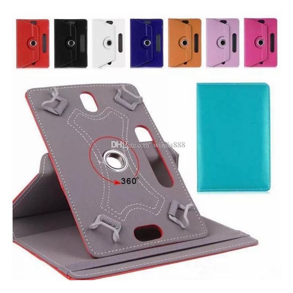 360 degree rotate leather case cover stand for universal 7 8 9 10.1 inch samsung galaxy tab 3 ipad air tablet pc