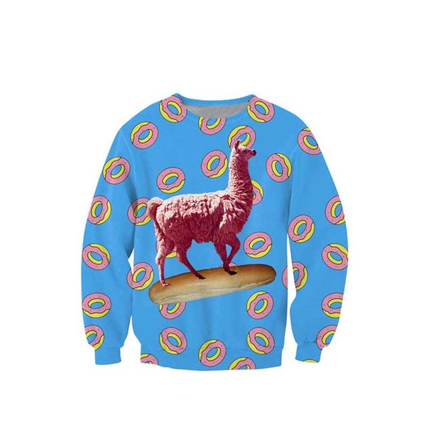 wholesale- breadstick llamacorn crewneck sweatshirt bread donuts alpaca llamas animal 3d print women/men sweats jumper, Black
wholesale- breadstick llamacorn crewneck sweatshirt bread donuts alpaca llamas animal 3d print women/men sweats jumper, Black