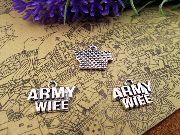 60pcs-- 12*17mm antique silver army wife one side charm diy charms pendants, Bronze;silver
60pcs-- 12*17mm antique silver army wife one side charm diy charms pendants, Bronze;silver