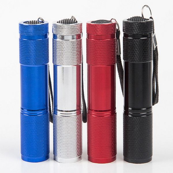 9 Led Mini Torch 4 Colors Mini Led Flashlight 300lm Led Camping Flashlight Torch Waterproof Flashlights Lamp 3aa Battery Powered Torches