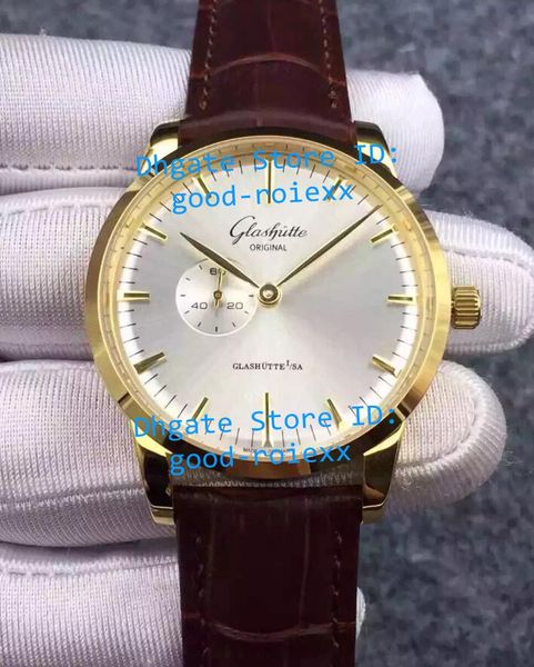 3 style mens automatic eta 2824 gold watch calendar senator dive watches men 40mm calf leather glashutte luxury men's wristwatches, Slivery;brown
3 style mens automatic eta 2824 gold watch calendar senator dive watches men 40mm calf leather glashutte luxury men's wristwatches, Slivery;brown