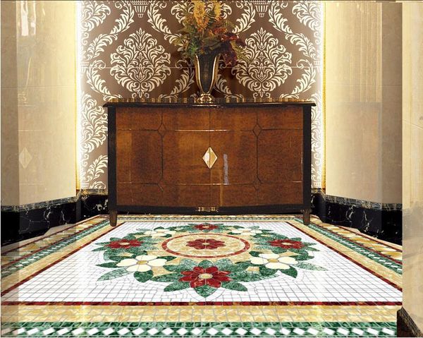 3d floor ultra hd large european-style stone parquet luxury floor wallpaper